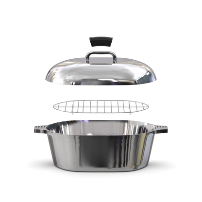 Oval Dutch Oven with Lid - 10 Quart (15 Inch)