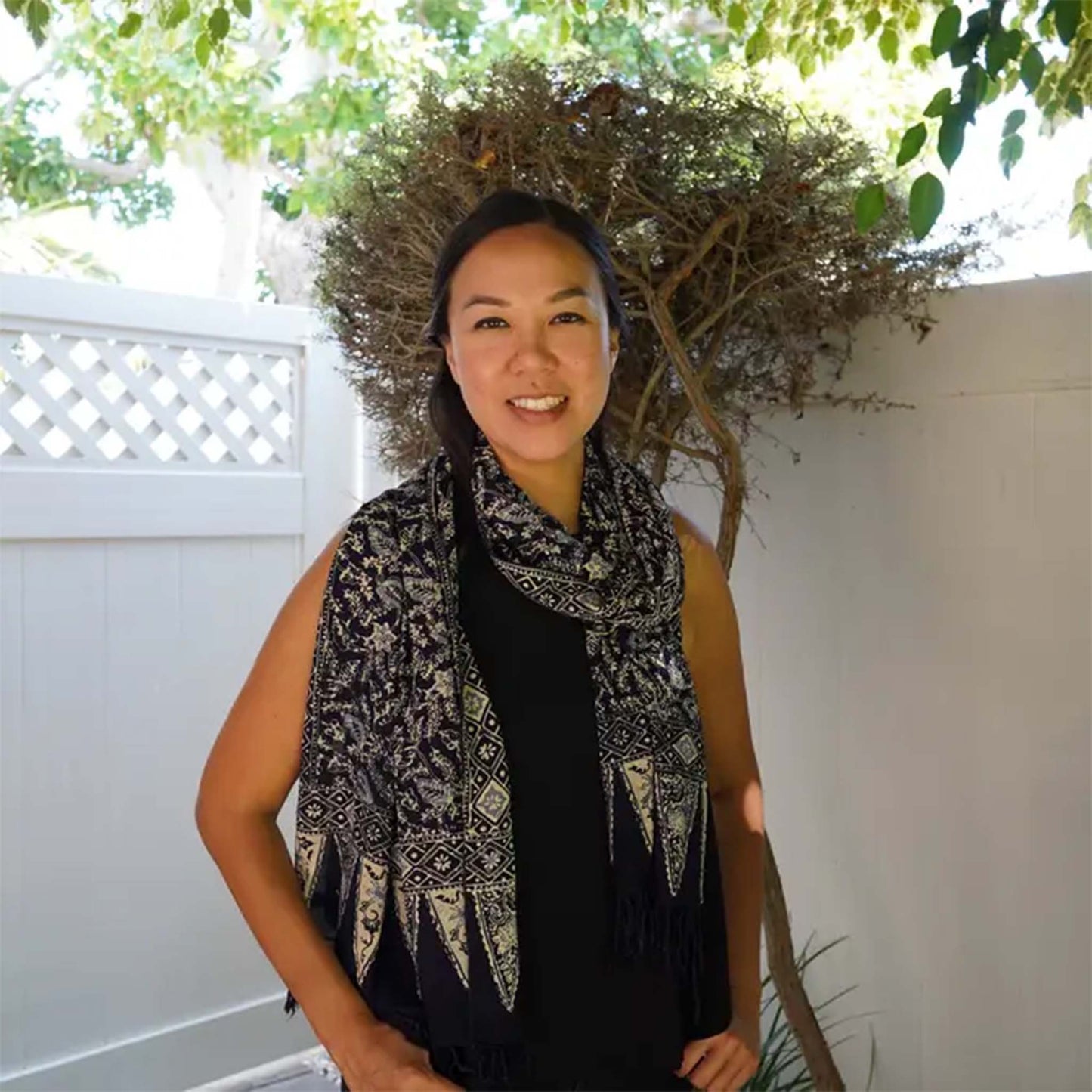 Handmade Batik Scarf - Cotton - Foliage