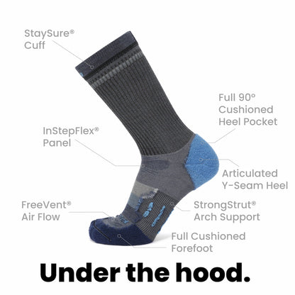Lake - Hike Crew Lightweight Merino Wool Sock