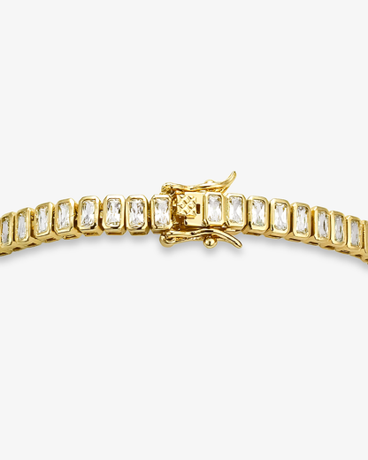 Laura Gold Emerald-Cut CZ Tennis Bracelet