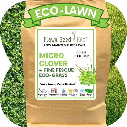 Micro Clover + Mow Less Grass Seed