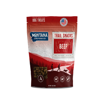 Beef Heart Freeze-dried Raw Trail Snacks (Treats) for Dogs 3oz