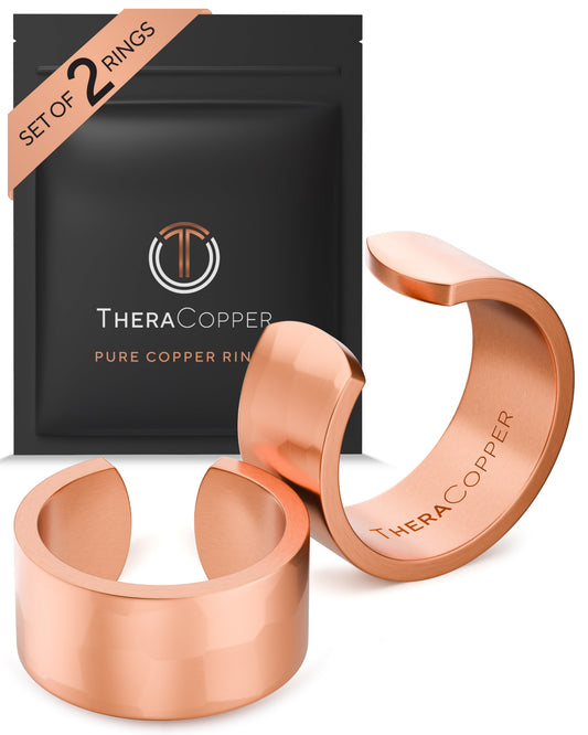 Pure Copper Rings – Hammered (10mm)