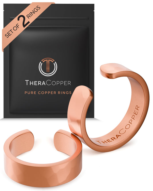 Pure Copper Rings – Hammered (6mm)