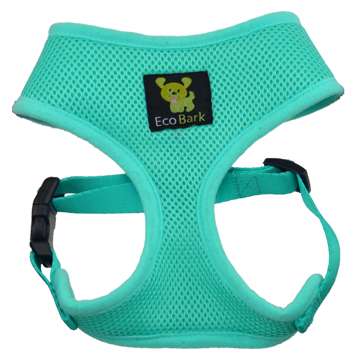 EcoBark Mint Turquoise Dog Harness - Over-the-Head Soft Mesh Vest Halter for Small to Medium Dogs