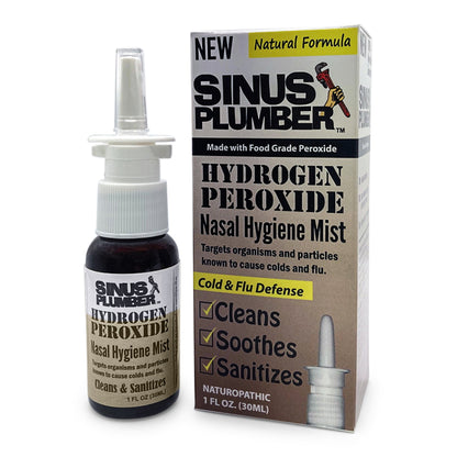 Sinus Plumber Hydrogen Peroxide Nasal Spray for Cold and Flu Defense