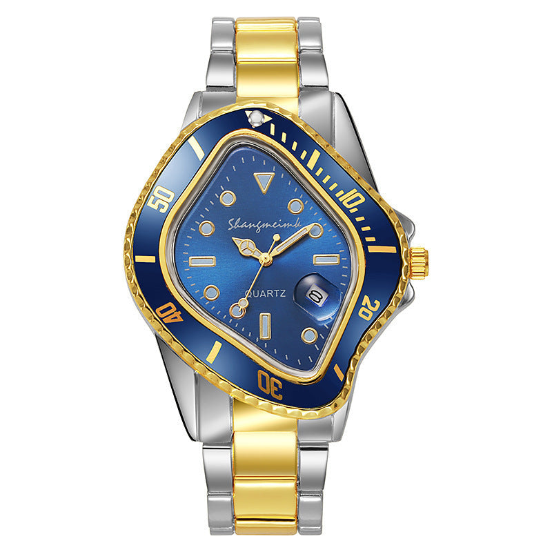 Twisted Submariner Set Alloy Steel Band Waterproof Casual Watch