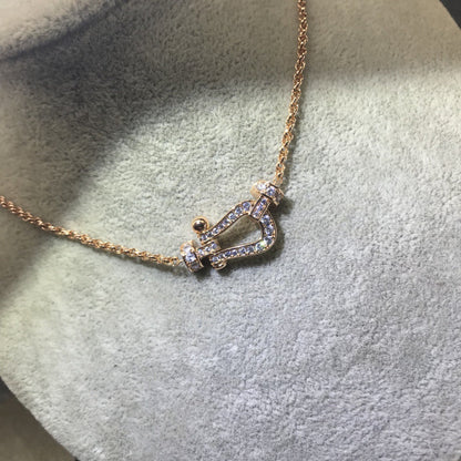 Diamond Horseshoe Necklace Charm