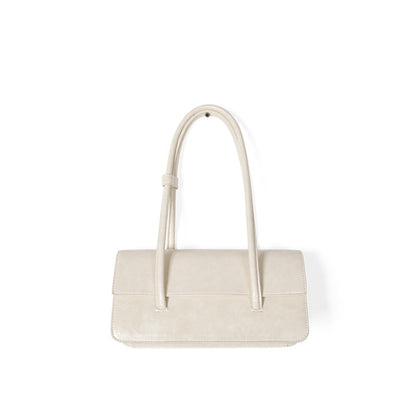 Design oil wax leather shoulder armpit bag, stylish tote bag, top handle purse for women
