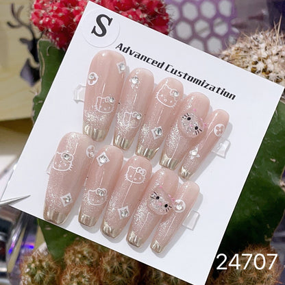 0967- Handmade press on nails fake nails removable