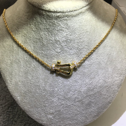 Diamond Horseshoe Necklace Charm