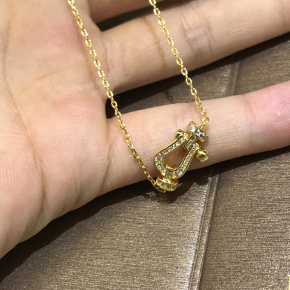 Diamond Horseshoe Necklace Charm