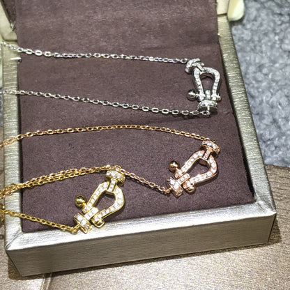 Diamond Horseshoe Necklace Charm