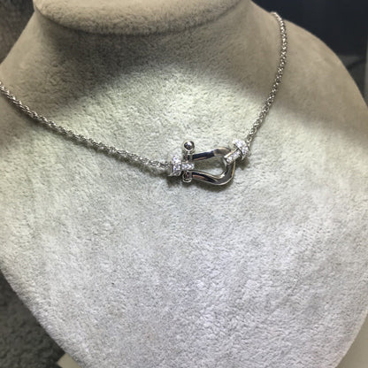 Diamond Horseshoe Necklace Charm