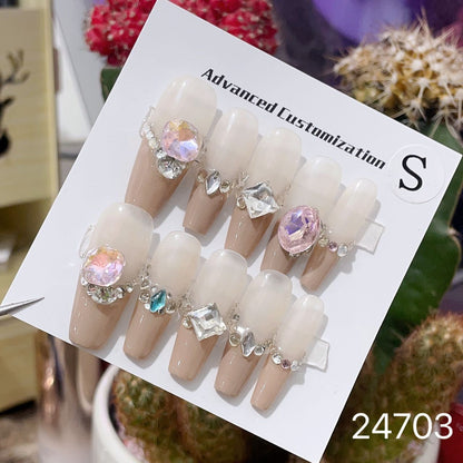 0967- Handmade press on nails fake nails removable