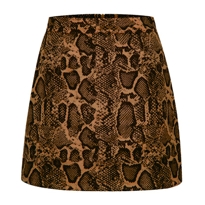 Suede Wrap Mini Skirt