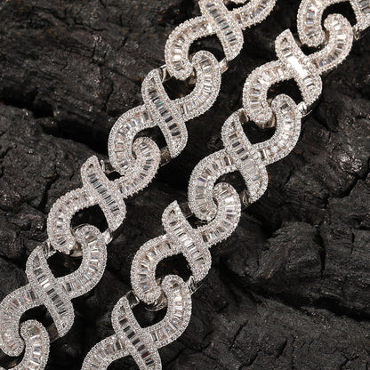 15mm Diamond Geometric Infinity Cuban Chain