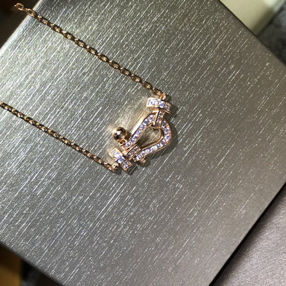 Diamond Horseshoe Necklace Charm