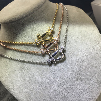 Diamond Horseshoe Necklace Charm