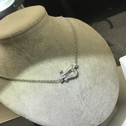 Diamond Horseshoe Necklace Charm