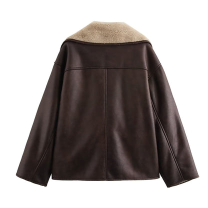 Reversible Fur & Leather Jacket coat