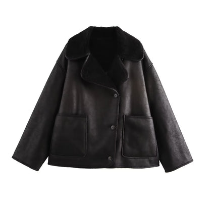 Reversible Fur & Leather Jacket coat