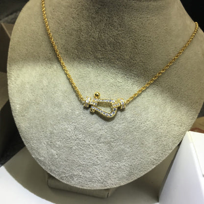 Diamond Horseshoe Necklace Charm