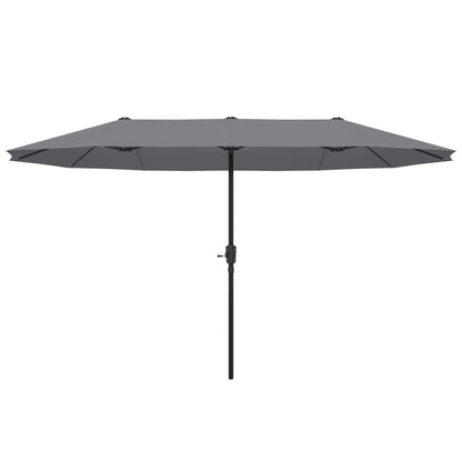 Ainfox 13ft Large Patio Umbrella, Outdoor Double-Sided Rectangle Market Heavy Duty Umbrellas without Base