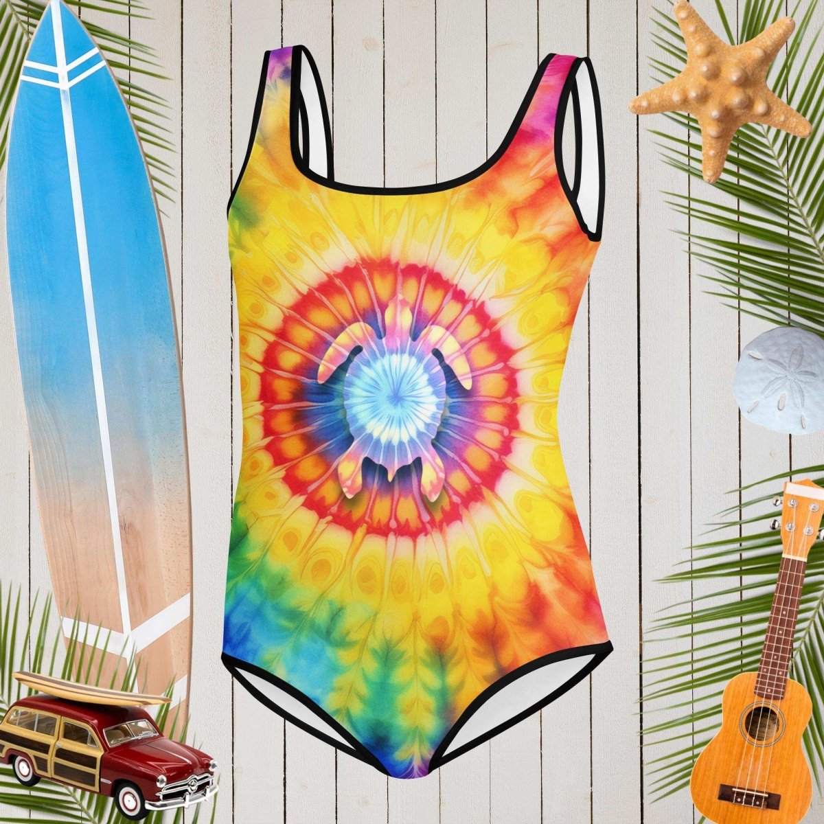 Sea Turtle Tie Dye 🩱 Teen Youth Swimsuit