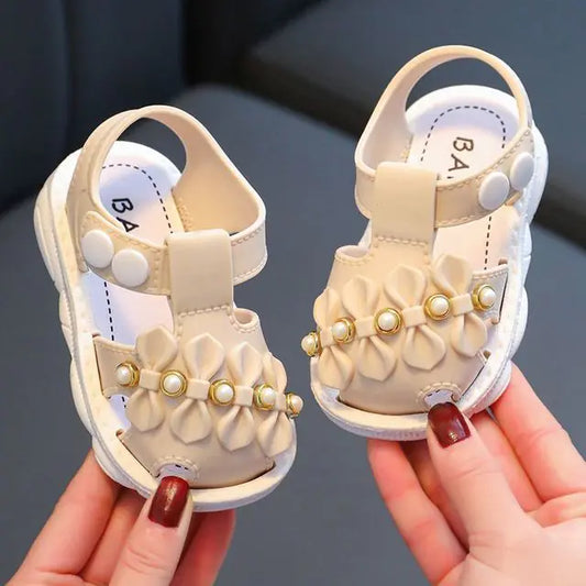 Genuine Leather Summer Sandals for Baby Girls