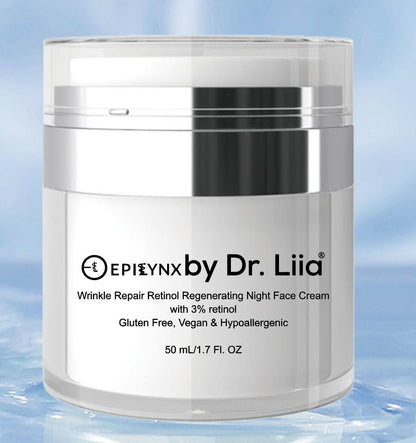 Wrinkle Repair Retinol Night Cream – Vegan, Gluten-Free, Regenerating Anti-Aging Moisturizer