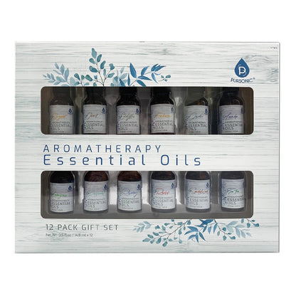 Pursonic Clean Air & Aromatherapy Bundle – True HEPA Air Purifier with 12 Essential Oils