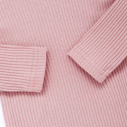 New Baby Long Sleeve Triangle Bodysuit Set