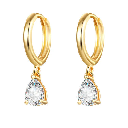 Diamond Heart Shaped Earrings