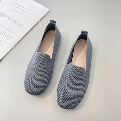 Plus Size Knitted Flat Shoes for Women
