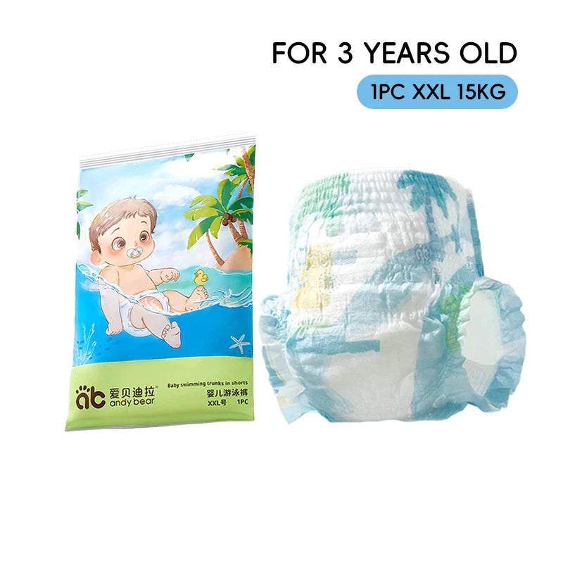Waterproof Baby Swimming Diaper Disposable Swimwear Pull-Up Pants 0-3 Years Toddler Aquatic Trousers Infant Baby Swimming Trunks