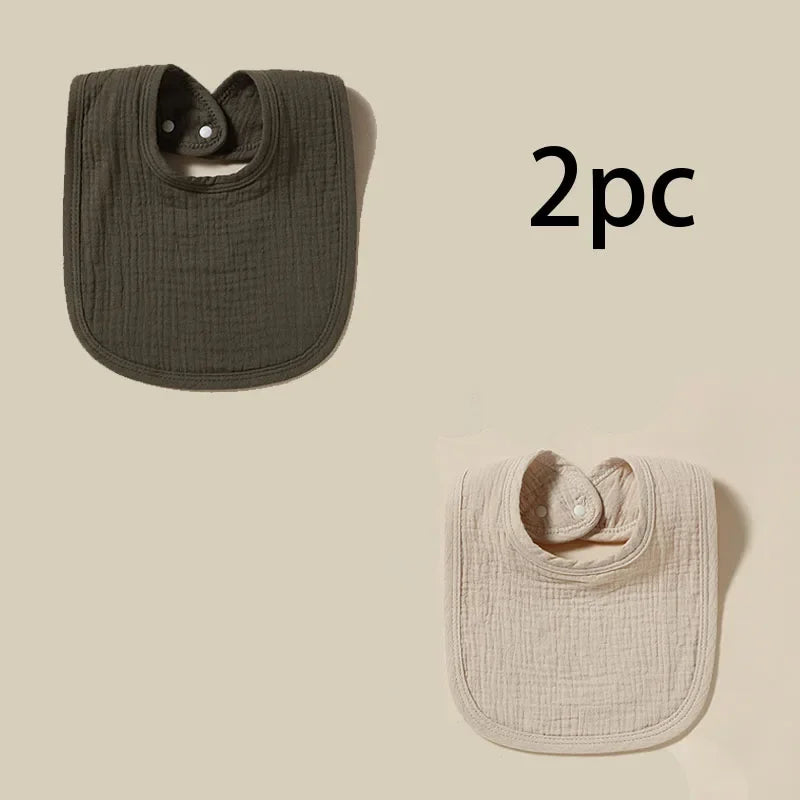 Personalized Baby Saliva Towel Pure Cotton Scarf Baby Feeding Stuff Infant Boys & Girls Custom Name Bib Gift 2Pcs