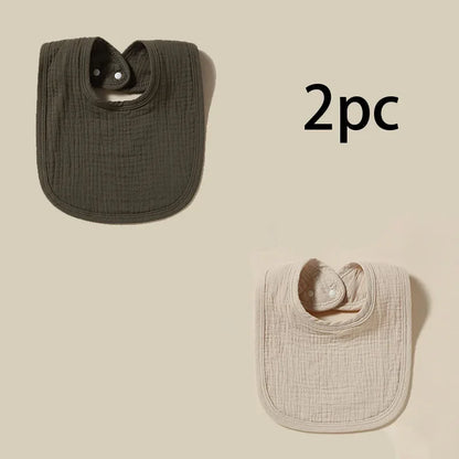 Personalized Baby Saliva Towel Pure Cotton Scarf Baby Feeding Stuff Infant Boys & Girls Custom Name Bib Gift 2Pcs