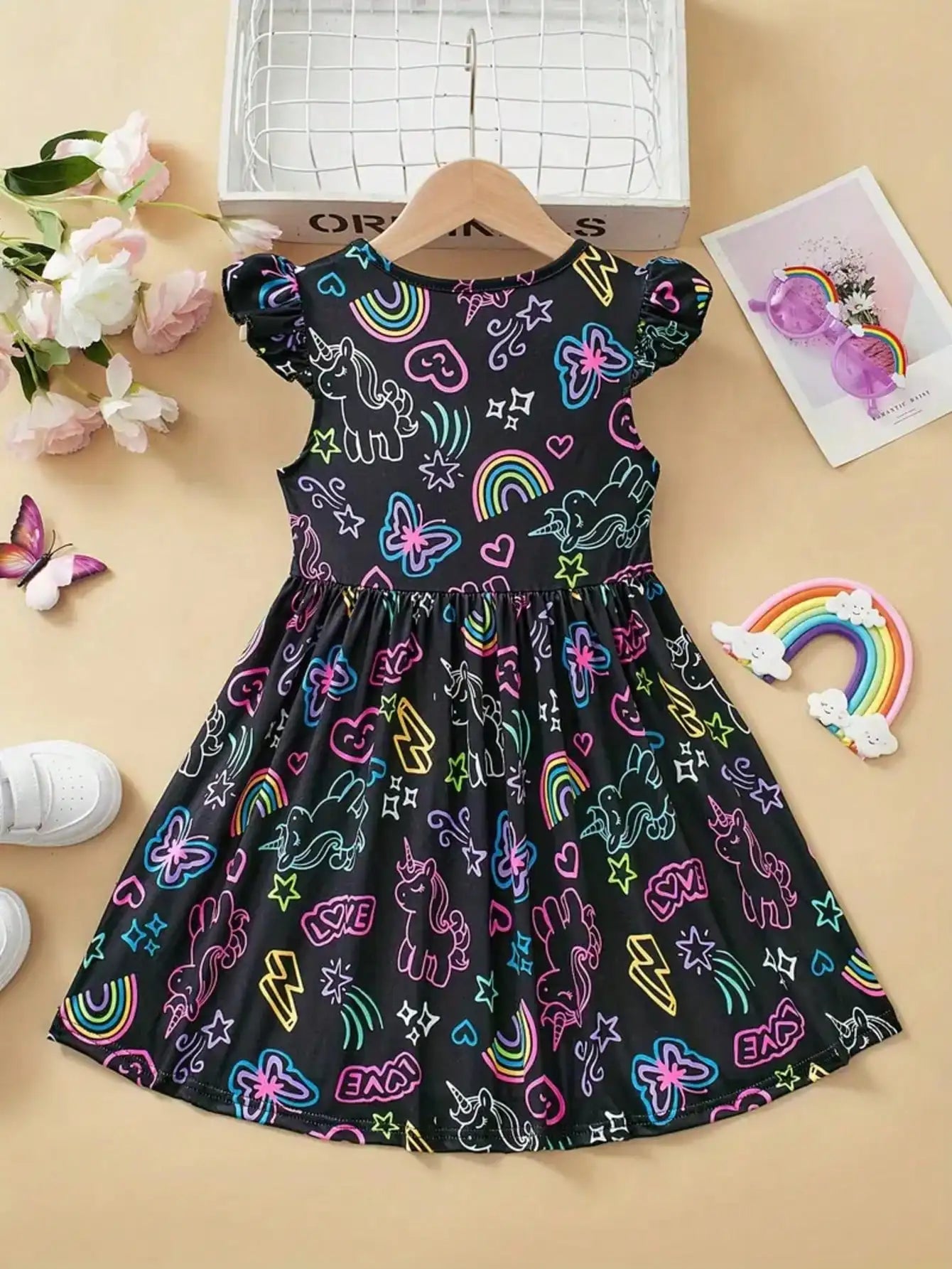 Girls' luminous dress - a magical choice for parties, nighttime wear, and photography, popular style