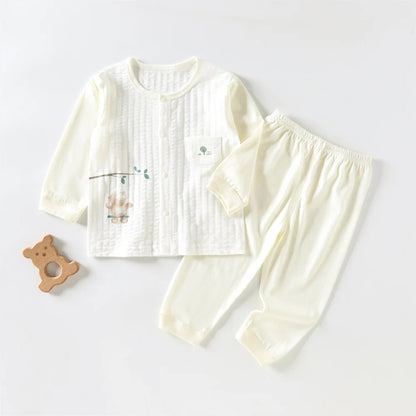 Baby Underwear Set Pure Cotton Summer Baby Split Pajamas Children's Home Clothes Light and Breathable