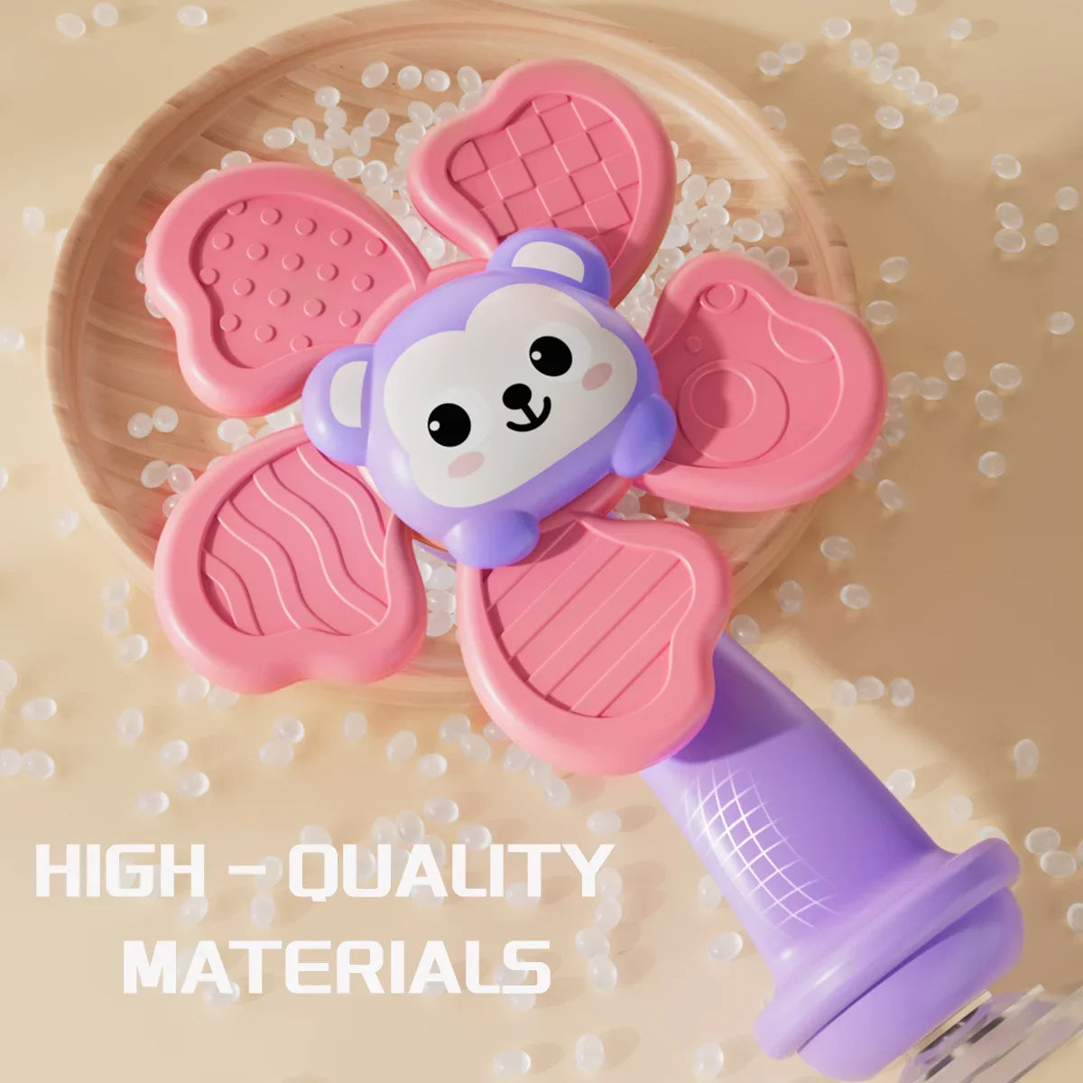 Baby Bath Toy Bathing Sucker Spinner Suction Cup Cartoon Rattles Fidget Educational Toy Children Boy Girl Gift Funny Development