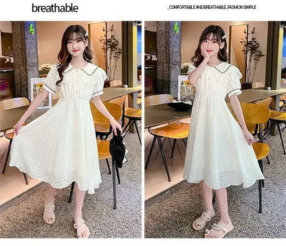 Girls' Dress 2025 Summer New Style Little Girl Princess Dress Stylish Children's Summer Dress