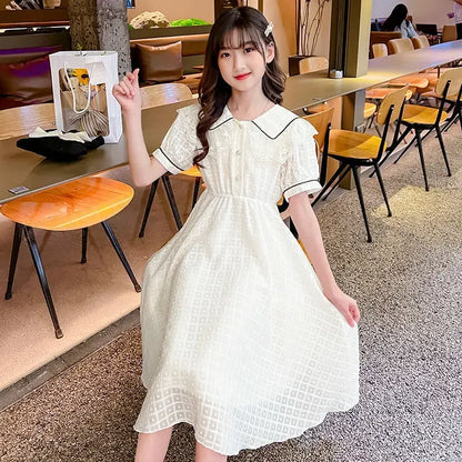 Girls' Dress 2025 Summer New Style Little Girl Princess Dress Stylish Children's Summer Dress