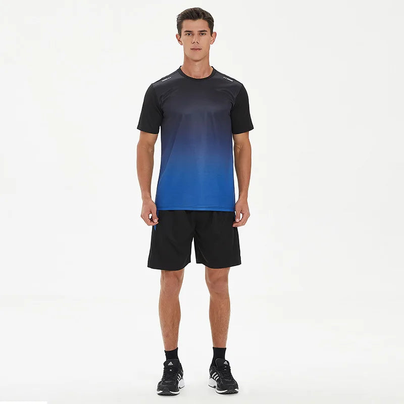 Men's casual suits, outdoor activity running suits, travel sportswear sets, park and beach outings, quick-drying and lightweight