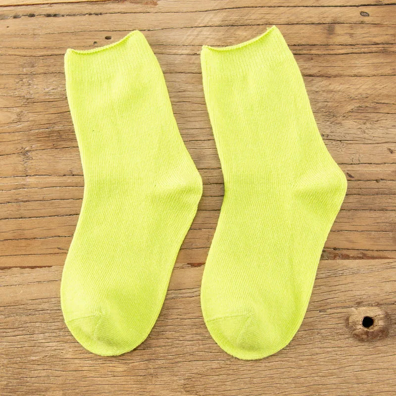 Children's Socks Cotton Colorful Harajuku Retro Boys Girls Black Socks Kids Klein Blue School Casual In Tube Solid Sox Stylish