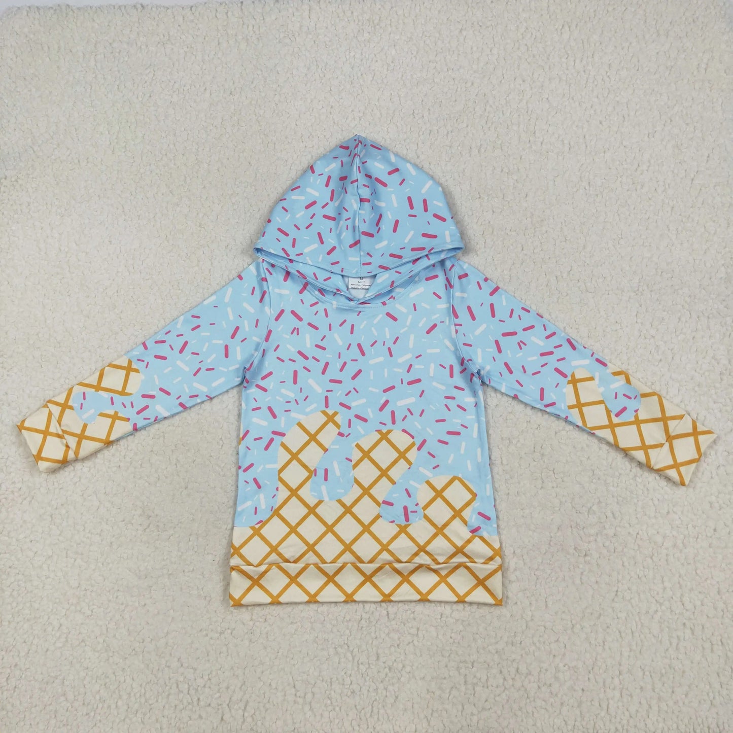 Baby Boy Clothes Kids Hoodies Sweatshirts Lavender Drip Sprinkles Long Sleeve Zipper Pocket Pullover Hoodie Tops Boys Clothing
