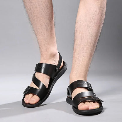 Men's Summer Fashion Comfortable Beach Shoes Dual-Wear Slip-On Soft Bottom Anti-Slip Trendy Sandals-HX2024