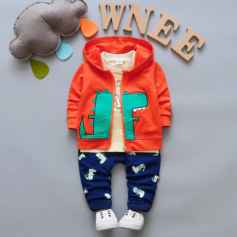 Baby Boy Clothing set fashion Cotton Hooded Tops+Pants 3pcs Outfits Infnat Boys Tracksuit newborn kids clothes Sets