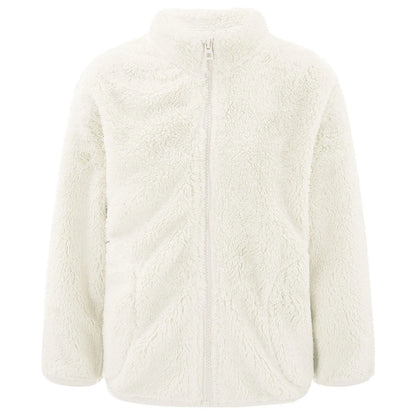Girls Boys Warm Fleece Jacket Coat Full-Zip Turtleneck Tops with Pocket Fall Winter Outerwear for 2 Years-12 Years
