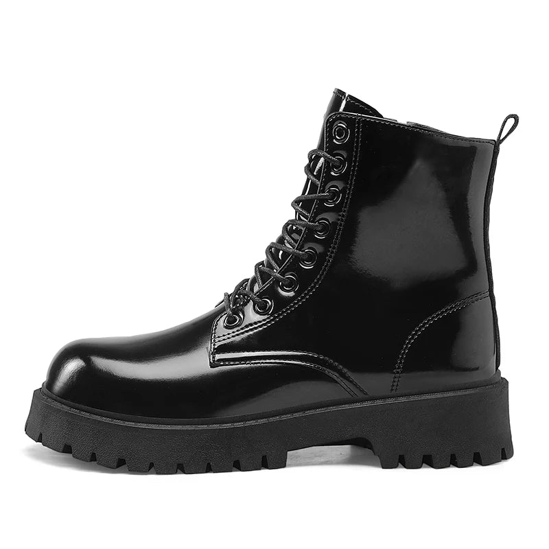 Men's high top boots four seasons new styles fashion soft soled comfort sports casual boots thick sole youth outdoor work boots